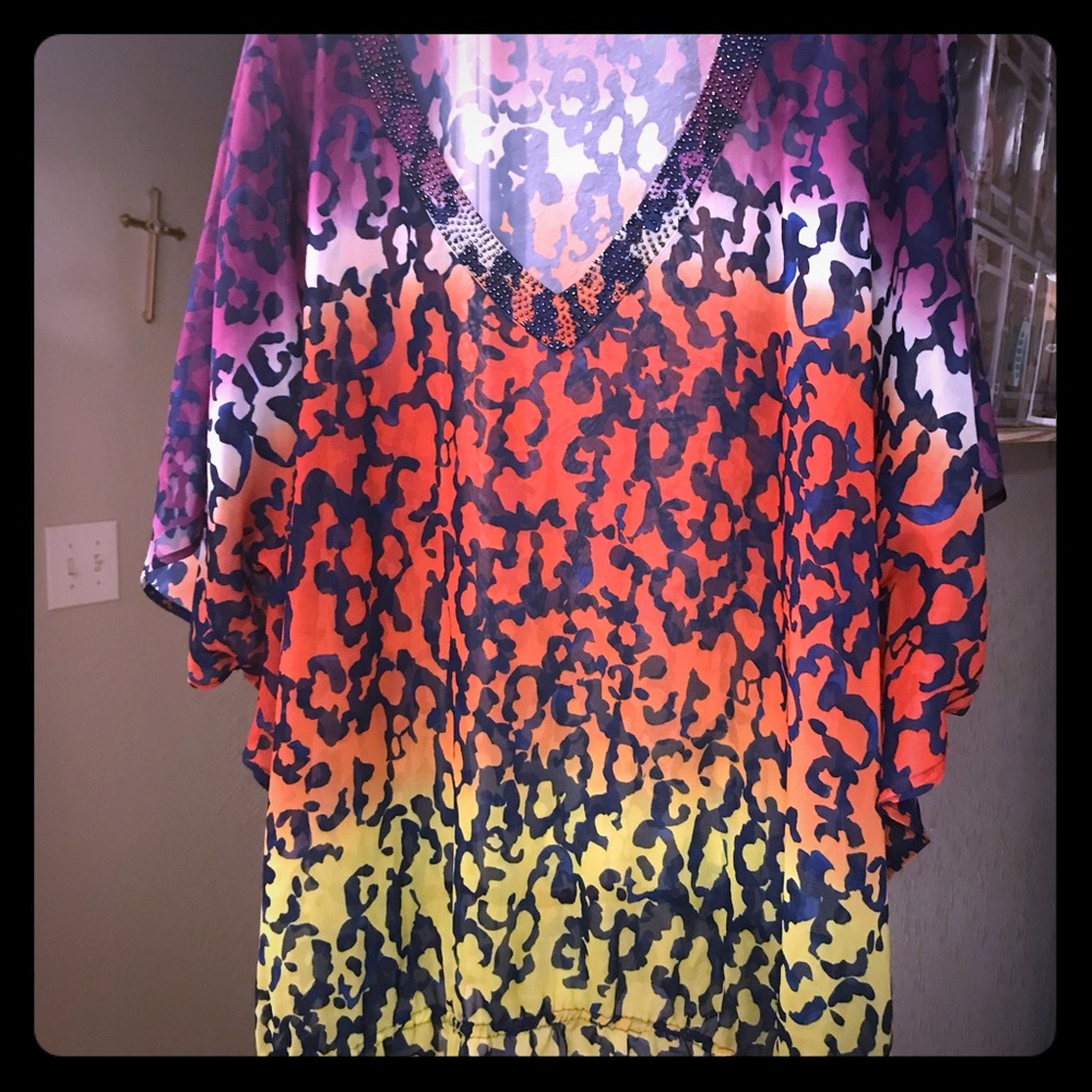 Leopard colored blouse Lane Bryant !! 💜